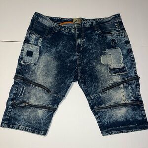 Grindhouse Denim men's long length hip hop streetwear jean shorts size 42